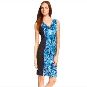 BCBG MaxAzria Bodycon blue snake dress xxs